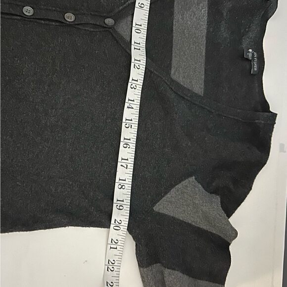 Eileen Fisher Gray Striped V-Neck Cardigan Sweater Size Small MSRP 278.00 - Picture 9 of 12